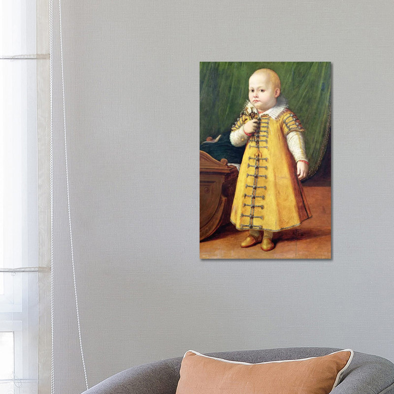 Portrait Of A Child (Golden Outfit) by Sofonisba Anguissola - Wrapped Canvas Painting