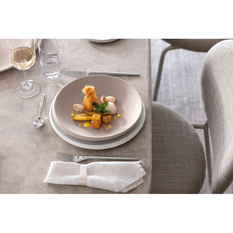 Villeroy & Boch - NewMoon Beige Shallow Bowl, Premium Porcelain, 9.75 in, 9.84"
