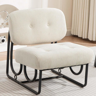 Upholestered Armless Accent Chair