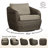 Cambelle Swivel Premium All-Weather Wicker Outdoor Lounge Chair-457557610-457557613