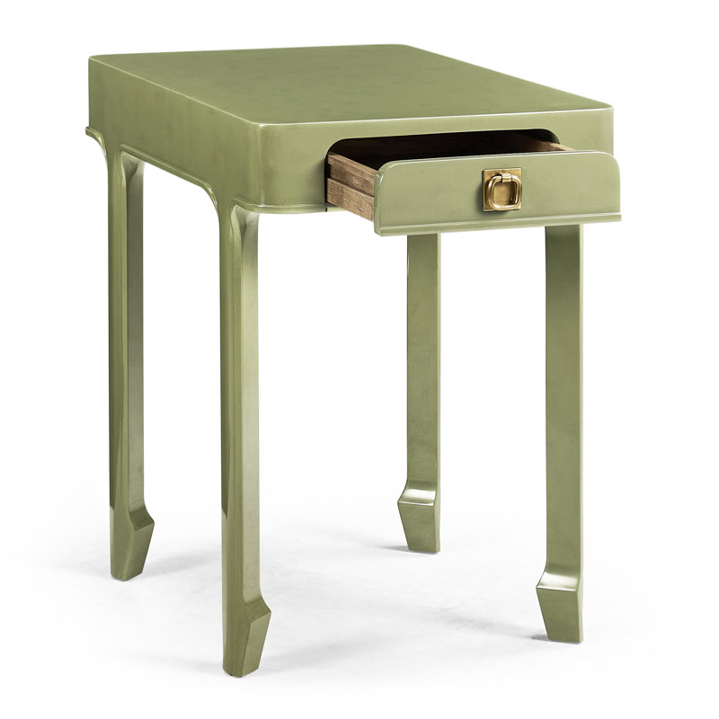 Polly Avo Rectangular End Table, Green