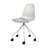 Julyana Modern Office Task Chair with Upholstered Fabric Seat, Padded Cushion, and Rolling Metal Base-2107065759