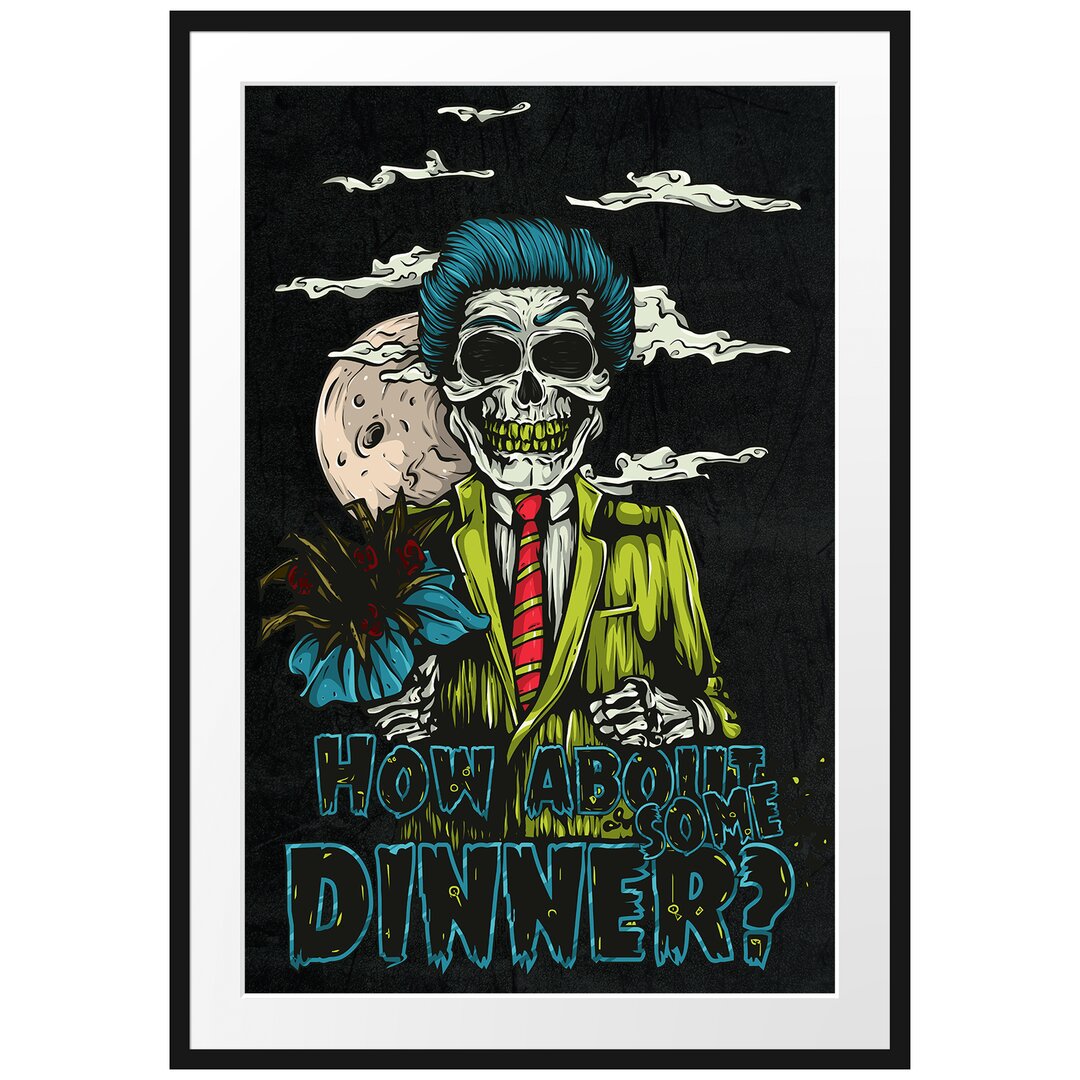 Gerahmtes Poster Death Date Black