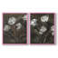 Impression encadrée florale blanche et cuivre I-Premium - prête à être accrochée - aucun clou requis - aucun clou requis-192754557-192754437