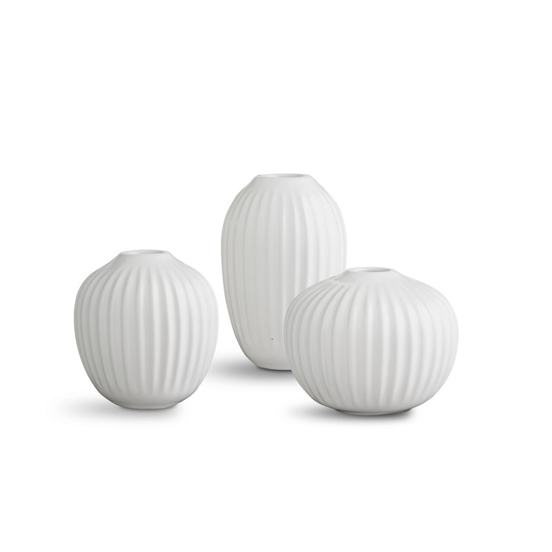 Hammershøi Handmade Earthenware Table Vase, White