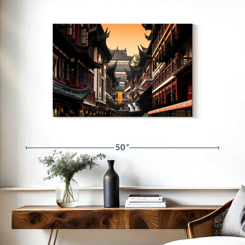 Ravi architecture dans le jardin Yuyuan, H 24 po x l 36 po