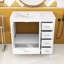 Meuble-lavabo simple autoportant contemporain avec lavabo en céramique et grand rangement-1330091487