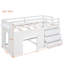 Lit mezzanine simple avec armoire et tablette - Blanc-1776463210