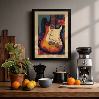 Electric Sun Retro - Framed Print