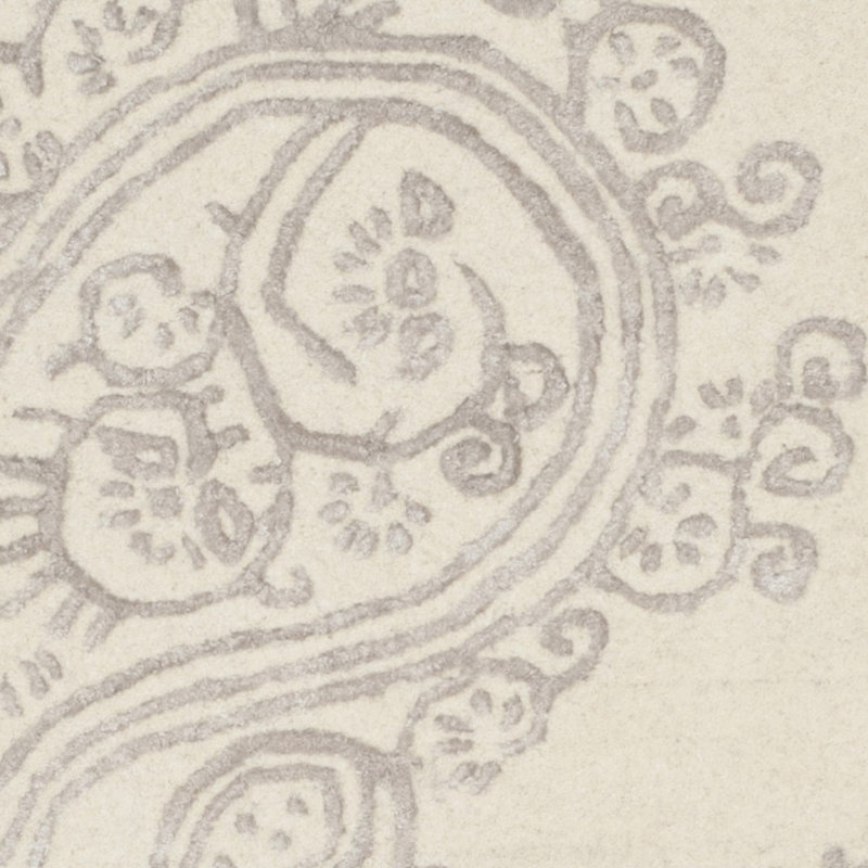 Rudra Hand Tufted Wool, Viscose Paisley Rug, Rectangle 2'6" x 4'