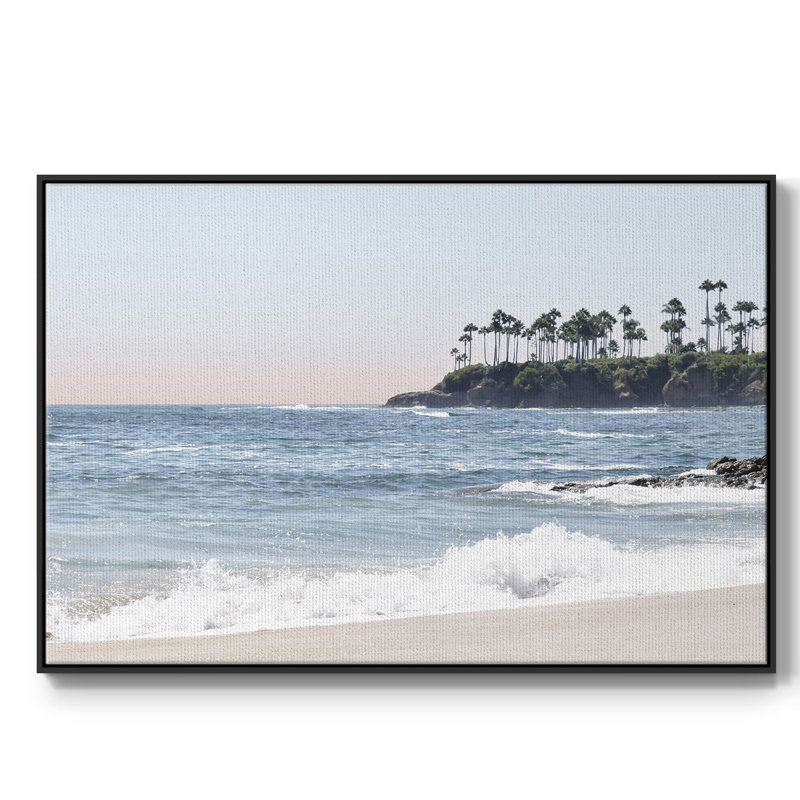 «Distant Palms», reproduction sur toile, H 25 po x l 37 po x P 2 po, Noir