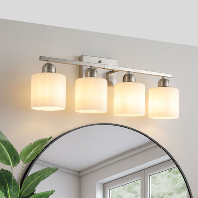 Éclairage pour meuble-lavabo moderne 4 lumières, douille E26 (ampoules non incluses)