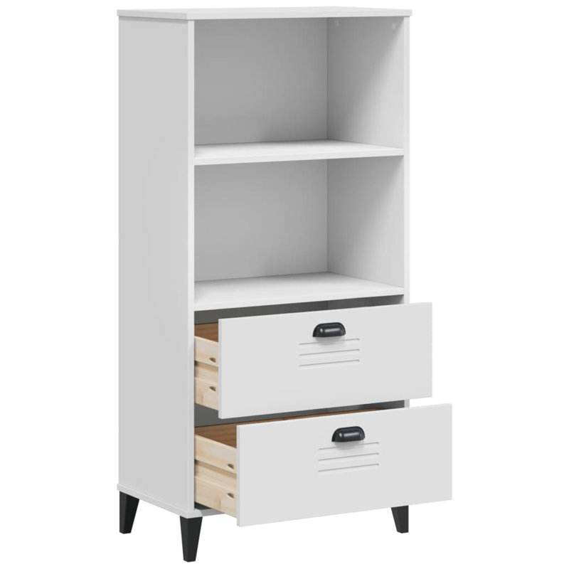Allaya 123cm H x 60cm W Bookcase, White