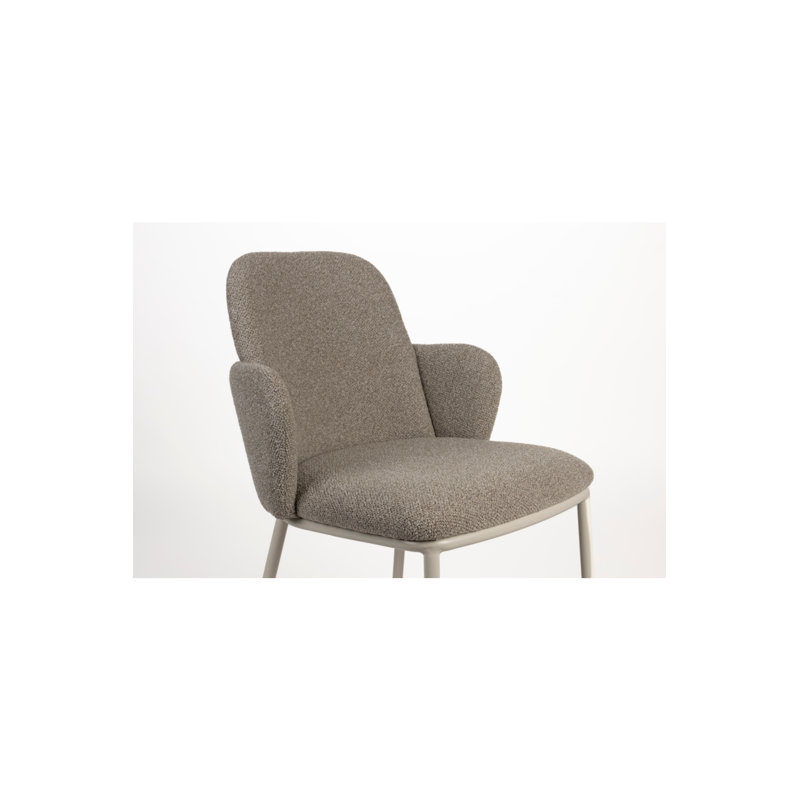 Jerrico Upholstered Arm Chair, Brown Beige