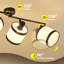 Burlap Semi Flush Mount