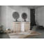 Meuble-lavabo autoportant de 60 pouces avec lavabo en céramique et armoires de rangement, porte à fermeture douce, armoire combinée 02424 * 2 + 0312, ensemble KD
