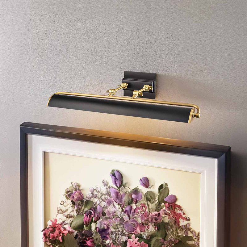 Winchfield Large Picture Light, Matte Black/Aged Brass