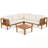 4 Pieces Outdoor Sectional Set with Soft Cuhsion and Coffee Table-2058859247