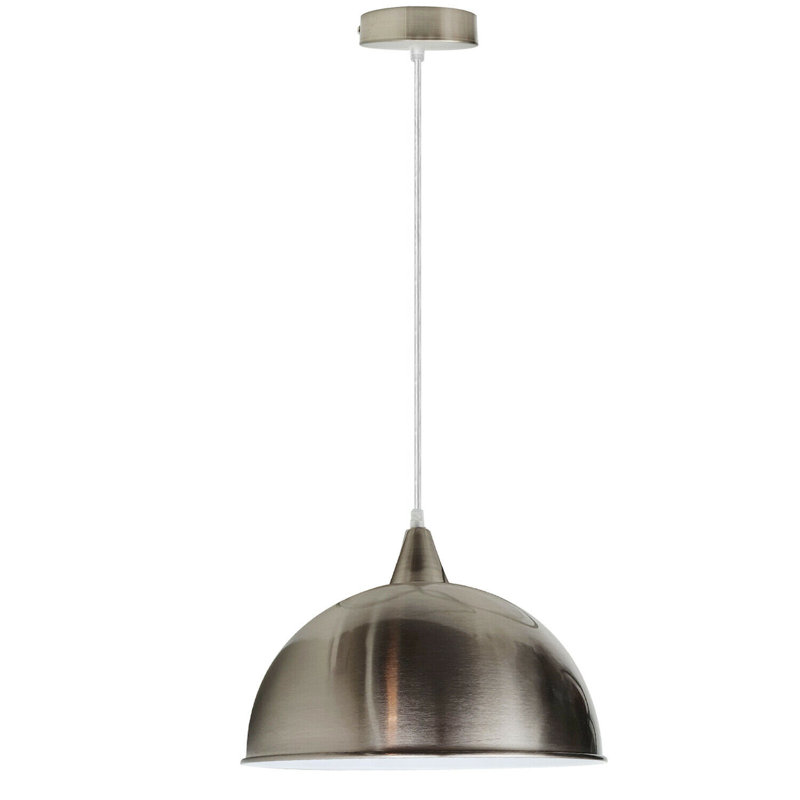 Grinnell 1 - Light Satin Nickel Dome Pendant