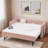 Diamond Grid Velvet Daybed With Usb Charging, Side Pocket And Trundle-120018407