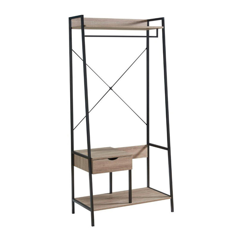 32.75'' Clothing Rack, Taupe/Black