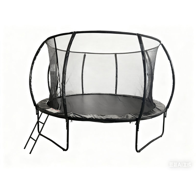 Trampoline avec filet de sécurité pour adultes, trampolines de loisirs en acier inoxydable de 16 pi pour les cours extérieures avec échelle