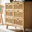 Solid Wood Rattan Woven Simple Drawer Locker 47.24'' W 6 - Drawer Dresser