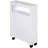Narrow Bathroom Cabinet In White With Frame And Rolling Feature Slim Construction Drawers