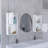 2-Pc Wall-Mounted Bathroom Medicine Cabinet with Open and Closed Storage-223725984