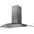 Zephyr Ravenna 42 in. 600 CFM Island Mount Range Hood with LED Lighting in Black Stainless Steel with Gray Glass Canopy
