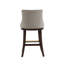 Tabouret de bar en chenille taupe Lucia avec pieds en bois de hêtre-913424986-913424985
