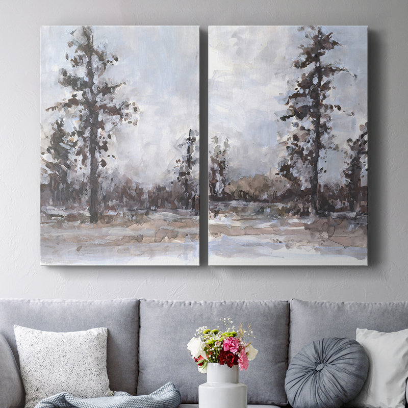 «Vintage Tree Moment» - Toile tendue avec châssis de qualité supérieure - Prêt à être accroché, H 12 po x l 16 po