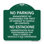 Enseigne Signmission Designer Series - Pas de gestion de stationnement non responsable du vol ou des dommages au véhicule ou au contenu | Enseigne architecturale en aluminium de gros calibre vert et blanc 18 po x 24 po | Fabriqué aux États-Unis