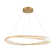 Aged brass finish LED pendant featuring twisted metalwork adorned with rectangular crystals