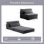 Canapé à compression Mahjong, canapé-lit convertible au sol, canapé modulaire modulaire désossé DIY, aucun assemblage requis, tissu polaire circulaire, canapé simple surdimensionné avec 1 coussin, gris foncé-794438466