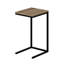 Table d'appoint moderne avec structure en métal, finition noyer, 13,8 po x 25,6 po x 15,7 po | 100% panneau de particules enduit de mélamine, épaisseur: 0,7 pouce | Design élégant et fonctionnel pour le salon ou la chambre à coucher