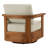 Solid Acacia Wood Swivel Patio Armchair