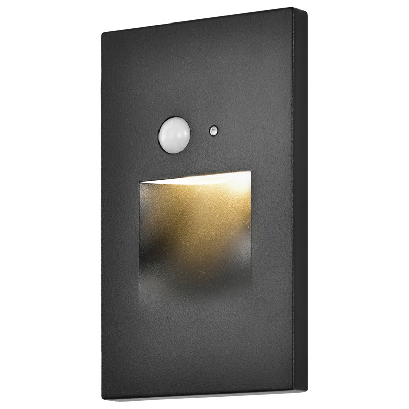  Hardwired Motion Sensing Vertical Led Stair Light With Motion And Photocell Sensor, Oil Rubbed Bronze