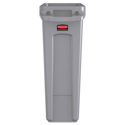 Rubbermaid® Commercial Slim Jim® With Venting Chan Plastic Open Kitchen Trash Can - 23 Gallons