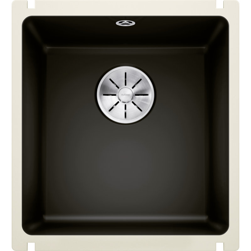 Subline Single Bowl Undermount Kitchen Sink, Black