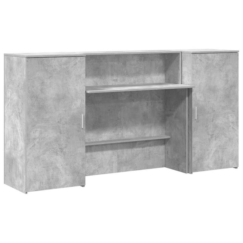 Baki Standing Desk, 103.5cm H x 200cm W x 50cm D, Concrete Grey