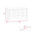 Commode double 6 tiroirs Wezz, chambre, gris clair-1572634284
