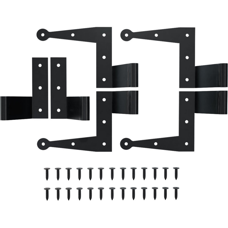 Charnière en L SteelTek avec ensemble de volets décalés de 2 1/4 po, pour des hauteurs de 36 à 60 po (comprend 2 paires de charnières en L, 1 paire de charnières plates)