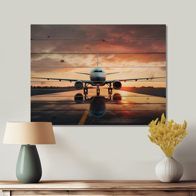 Prêt à décoller, photo d'avion sur bois