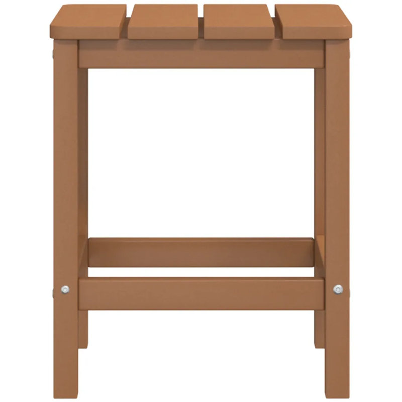 Raunds Square Metal Outdoor Side Table , 38cm cm W 38cm cm D, Brown