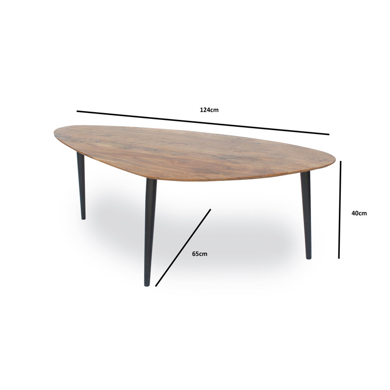 Andrey Solid Wood Three Leg Coffee Table