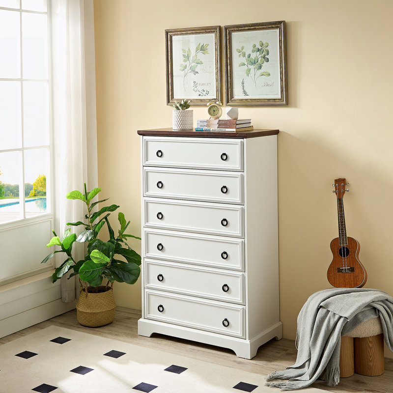 Commode 6 tiroirs Minimalist, Blanc