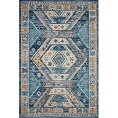 Mayton Southwestern Blue Area Rug