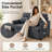 55" Convertible Sofa Bed with USB Ports & Adjustable Backrest,Floding Pull Out Couch-869537785