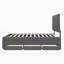 Lit plateforme tapissier avec lit gigogne et 3 tiroirs-1290224408